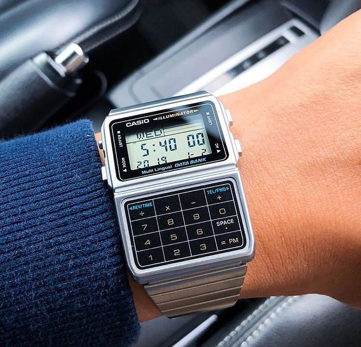 Casio Vintage Calculator Data Bank Telememo Watch - Mu Shop
