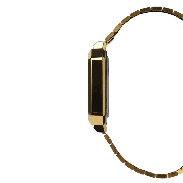 CASIO VINTAGE DIGITAL SQUARE Watch, GOLD TONE BAND - Mu Shop