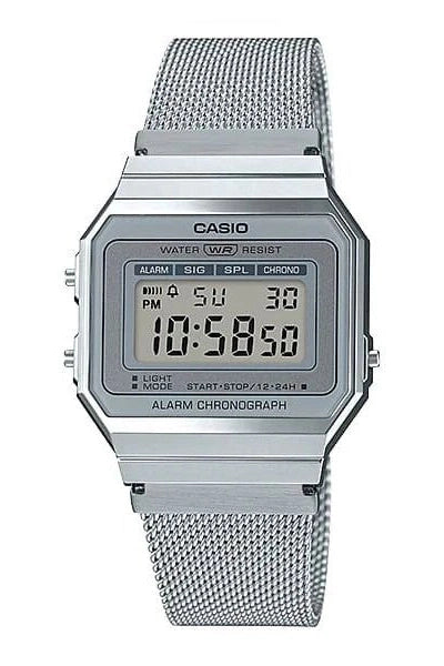 Casio Vintage Stainless Steel Digital Watch - Mu Shop