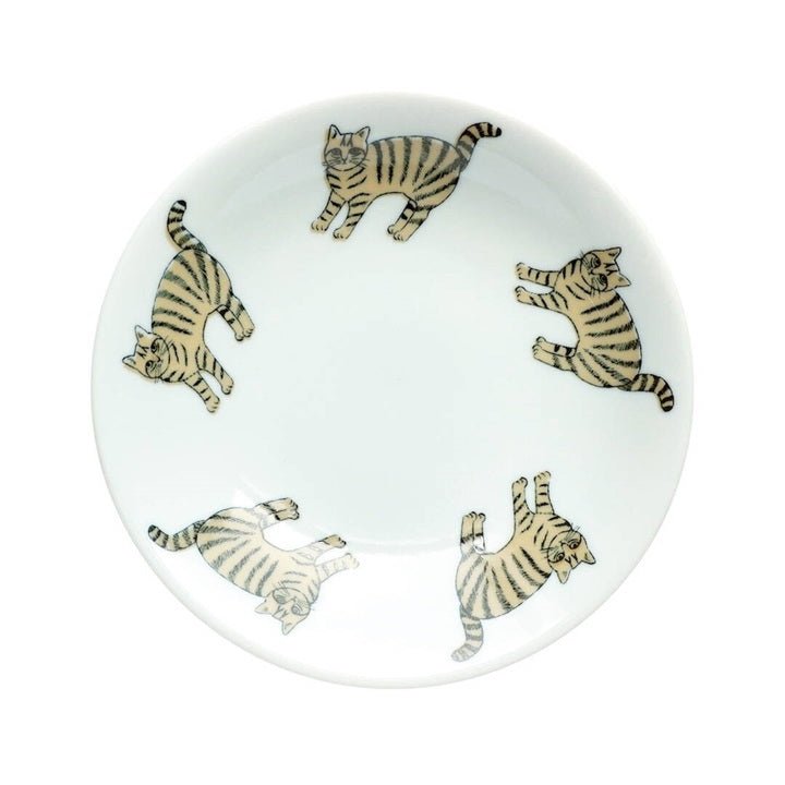 Cat Illustration Plate 16.5cm - Mu Shop
