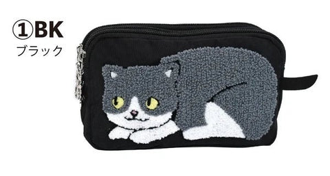 Cat Large Capacity Pouch - Black - Mu Shop