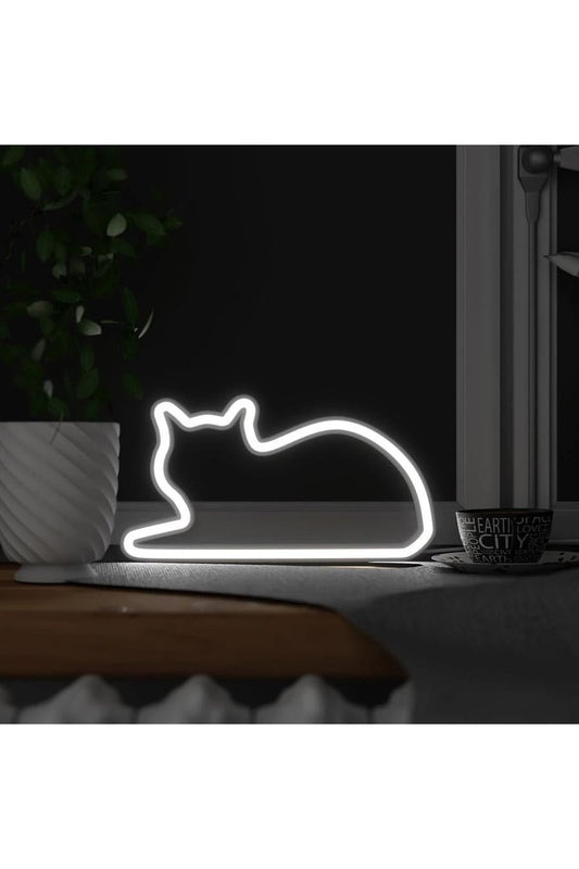 Cat Sitting Neon USB Light - Mu Shop