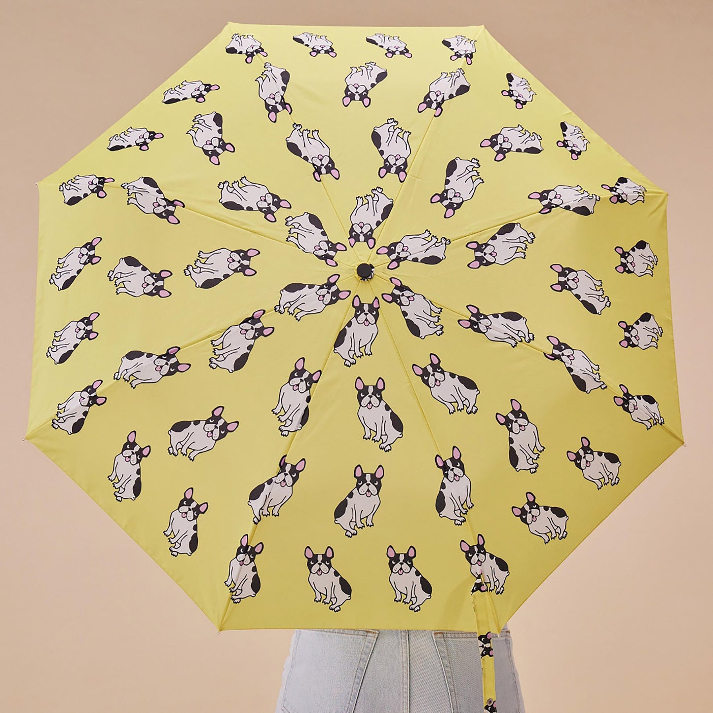 Compact Umbrella - Coucou Suzette Bouledogue Yellow