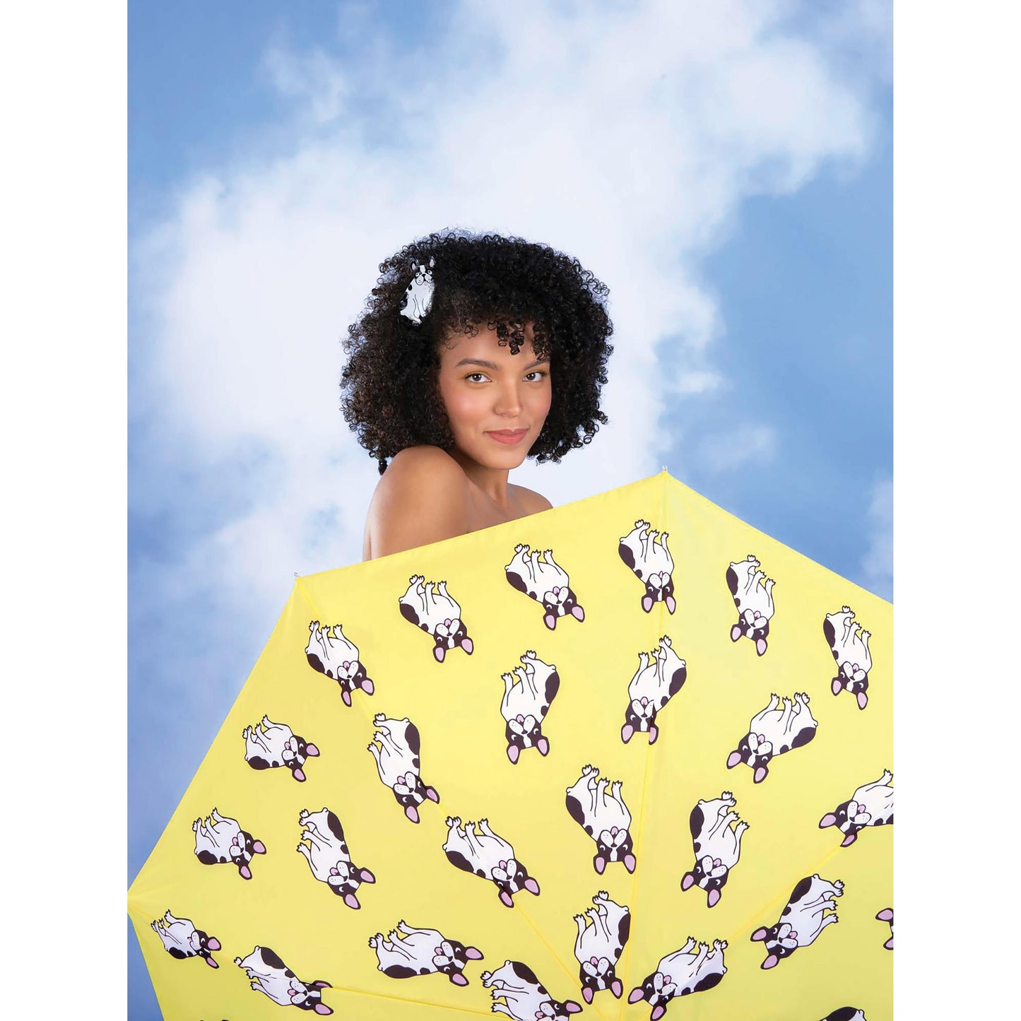 Compact Umbrella - Coucou Suzette Bouledogue Yellow