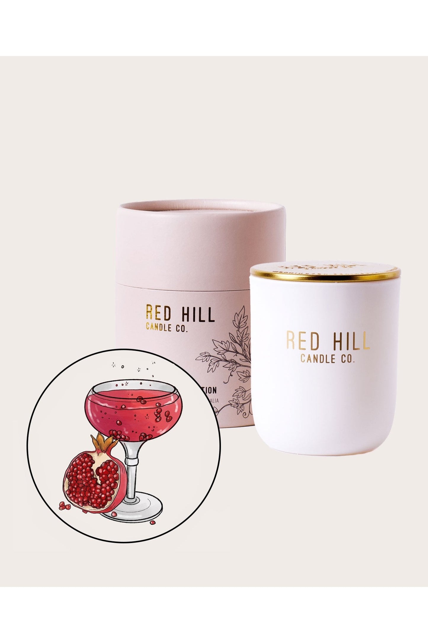 Champagne & Pomegranate Soy Wax Candle - Small - Mu Shop