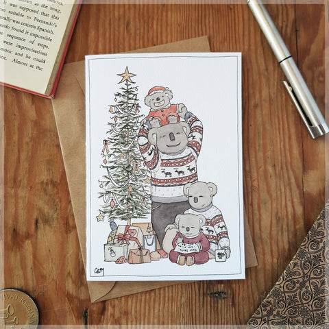 Christmas Koalas - Christmas Card - Mu Shop