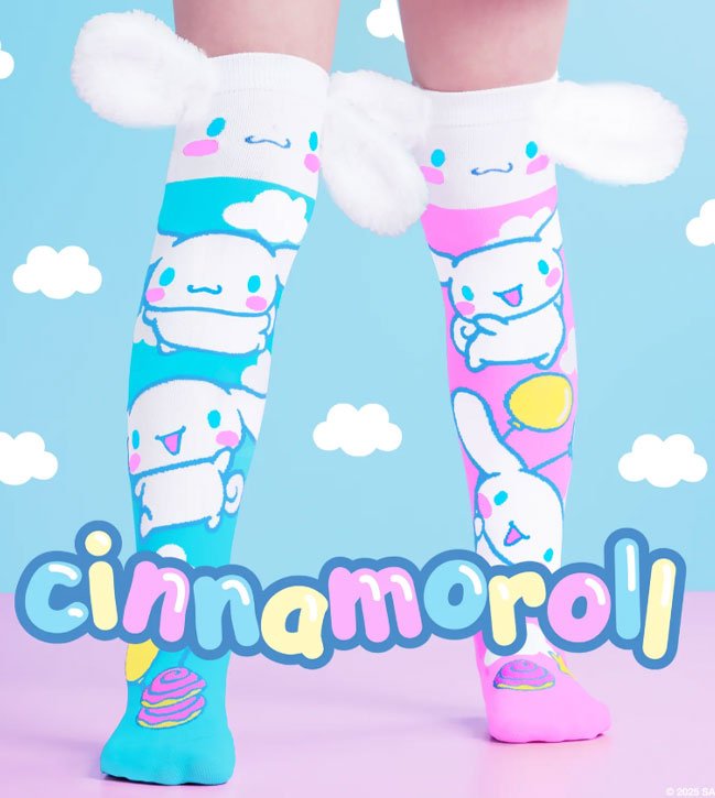 CINNAMOROLL Pink/Blue SOCKS Age 3 - 5 - Mu Shop