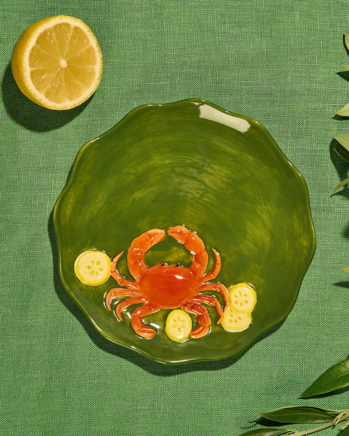 Crab Stoneware Plate 16cm - Mu Shop