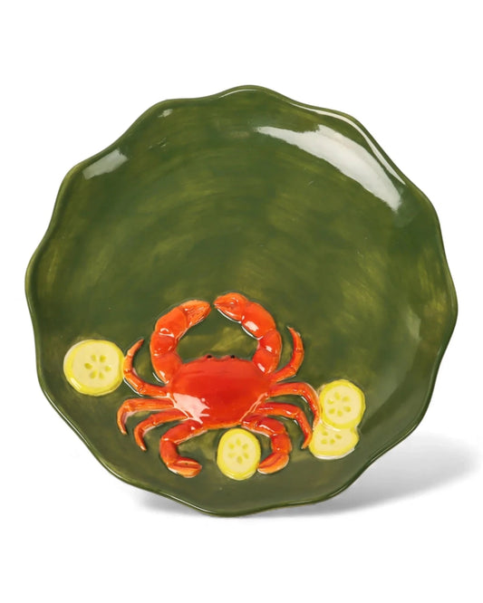 Crab Stoneware Plate 16cm - Mu Shop