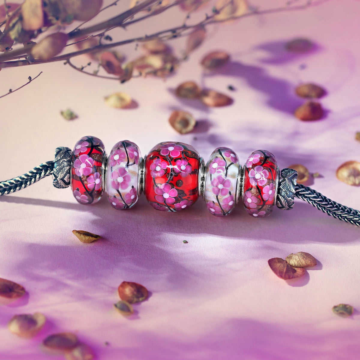 Golden Sakura Breeze bead 3