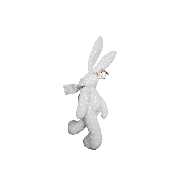 Cute Bunny Plush Keyring - blue gray - Mu Shop