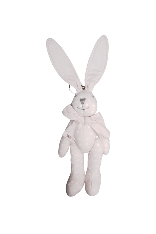 Cute Bunny Plush Keyring - pink - Mu Shop