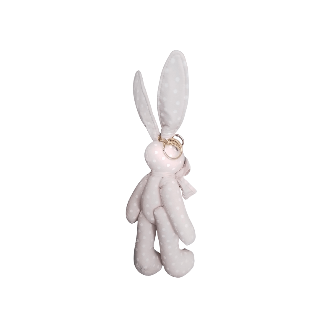 Cute Bunny Plush Keyring - pink - Mu Shop