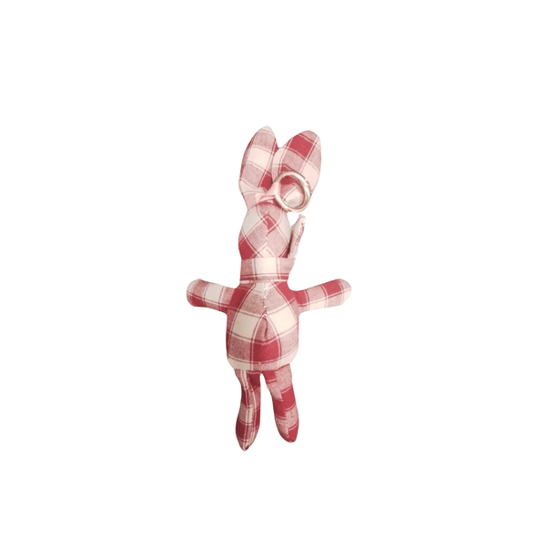 Cute Bunny Plush Keyring - Red - Mu Shop
