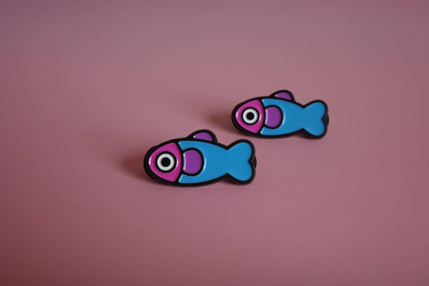Fish Enamel Pin - 90's Throwback detail view 2