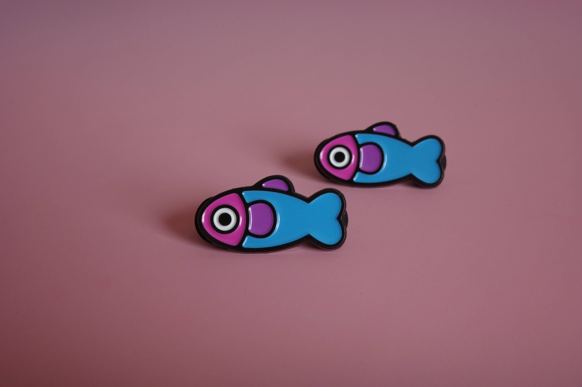 Fish Enamel Pin - 90's Throwback detail view 2
