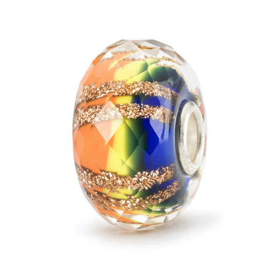 Rainbow Facet Glass Bead