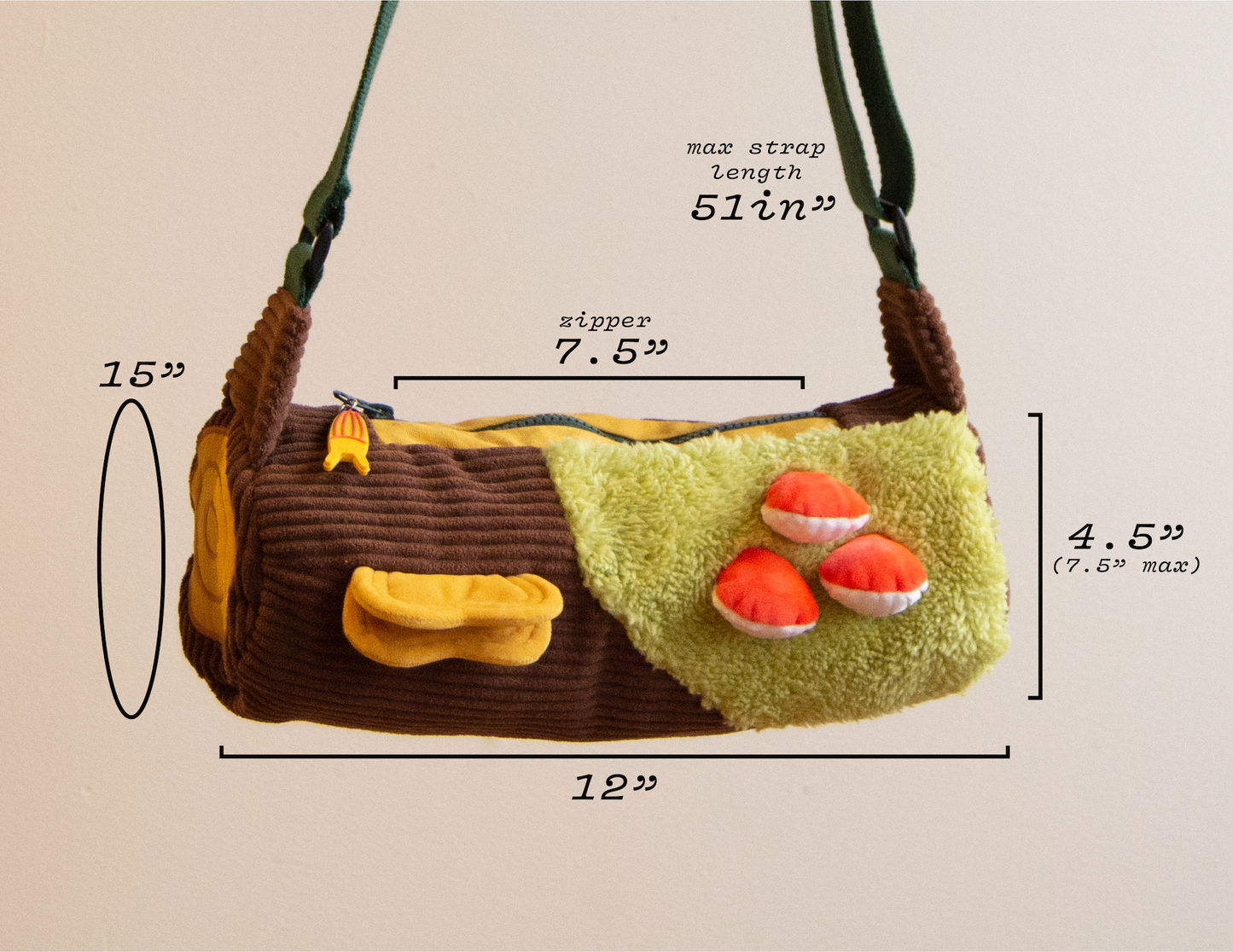 Corduroy Log Bag