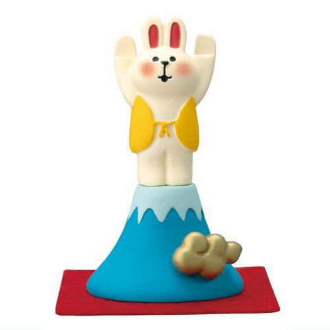 Decole Concombre Figurine - Happy New Year - Rabbit on Top of Mt Fuji - Mu Shop