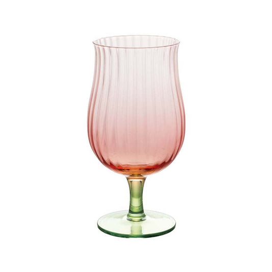 Decole Flower Glass Goblet Cup Pink - Mu Shop