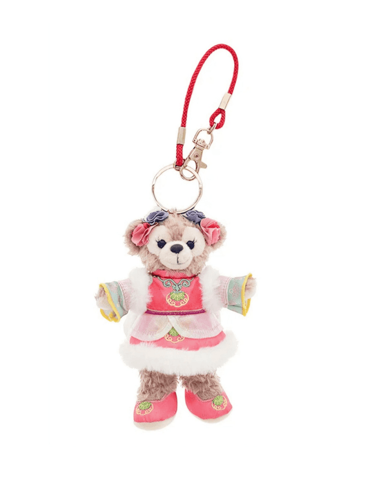 Duffy and Friends Plush Bag Key Charm 13cm 2025 Chinese New Year Hong Kong Disneyland - Mu Shop