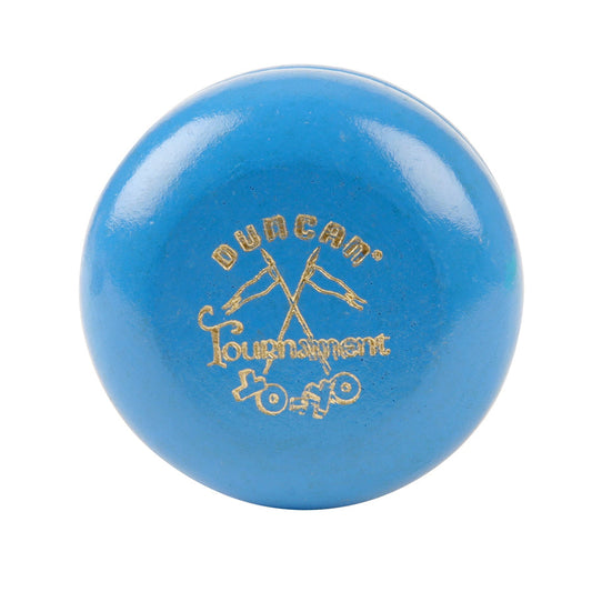 Duncan Yo Yo vintage Wooden Crossed flags Tournament - Blue