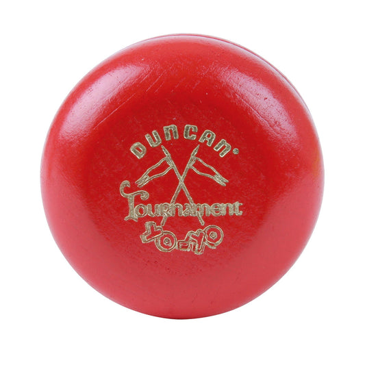 Duncan Yo Yo vintage Wooden Crossed flags Tournament - Red