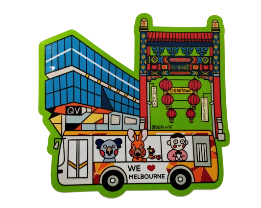 Melbourne Sticker – We ♥ Melbourne (QV Melbourne Central, Chinatown & Tram)