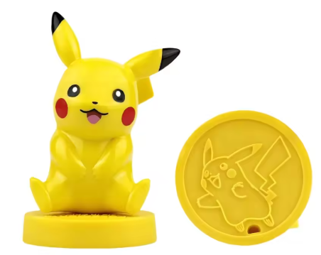 Pikachu character stamp and stamp impression