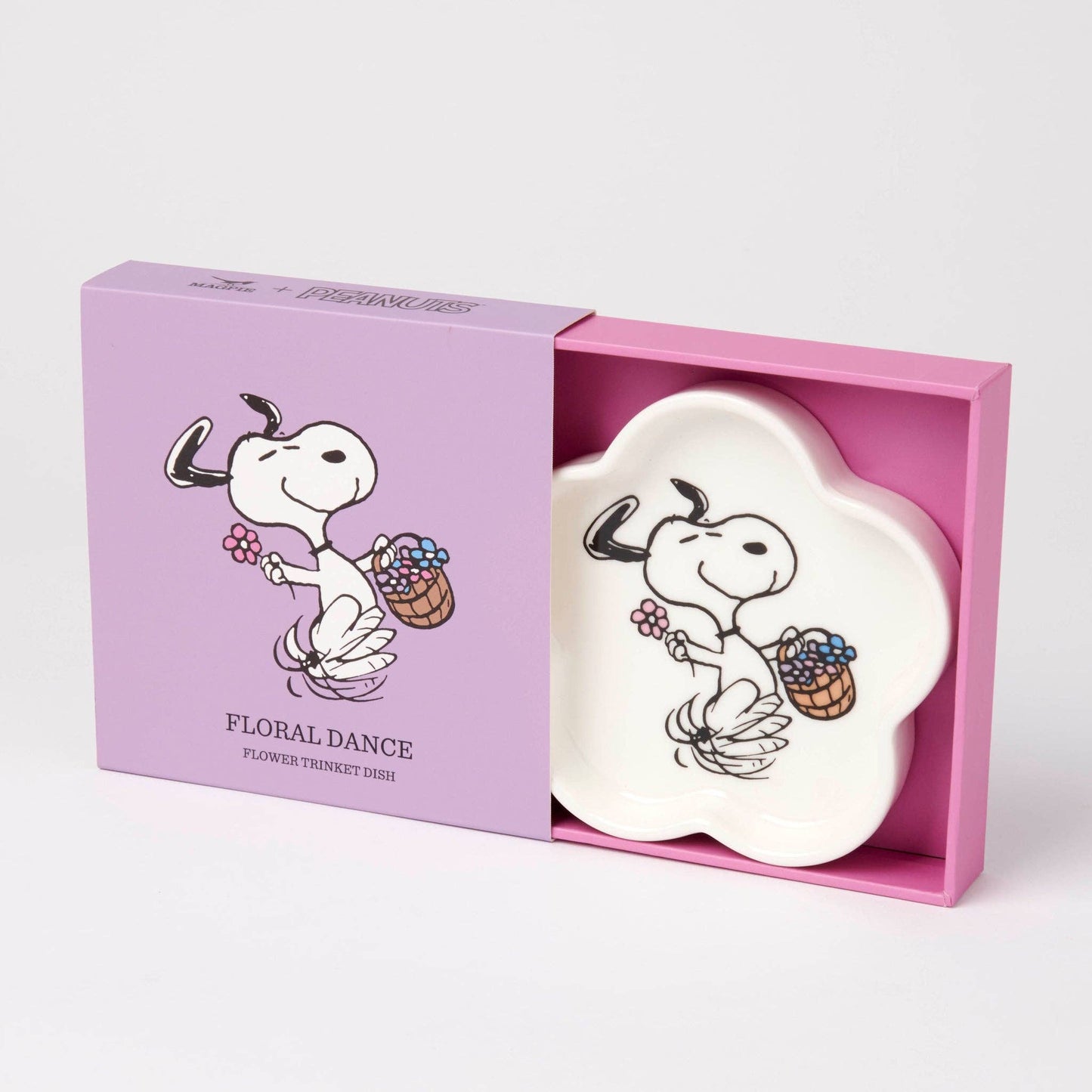 Peanuts Flower Trinket Dish Floral Dance