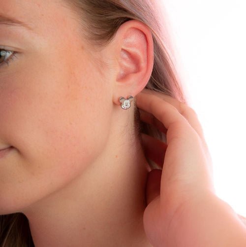 ECC DISNEY MICKEY MOUSE ENAMEL STUD EARRINGS - Mu Shop