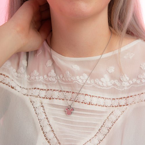ECC DISNEY MICKEY MOUSE HEARTS ENAMEL NECKLACE - Mu Shop