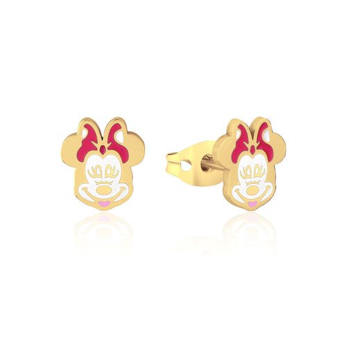ECC DISNEY MINNIE MOUSE ENAMEL STUD EARRINGS - Mu Shop