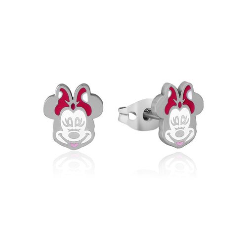 ECC DISNEY MINNIE MOUSE ENAMEL STUD EARRINGS - Mu Shop