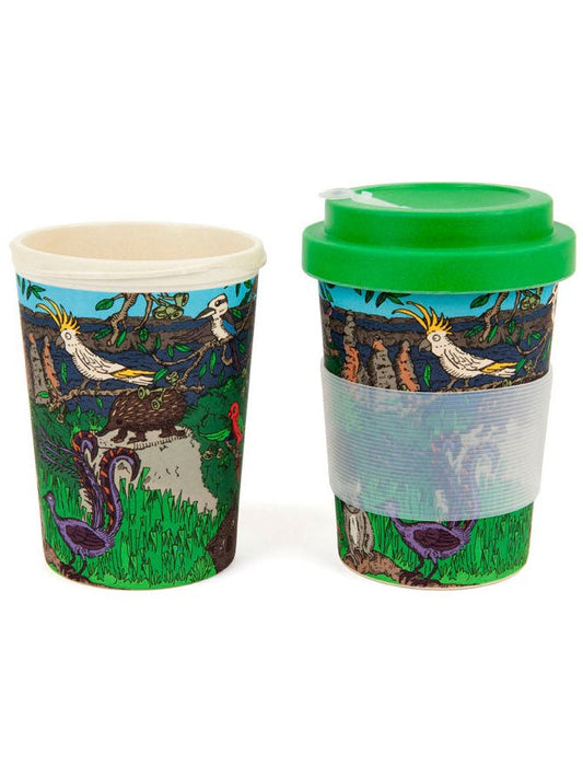 Eco - Bamboo fibre Keep Cup: Australian wildlife - Mu Shop