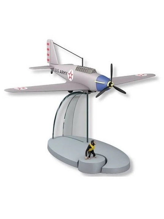Ex Display - Tintin Plane American Fighter Plane with Jocko - Mu Shop