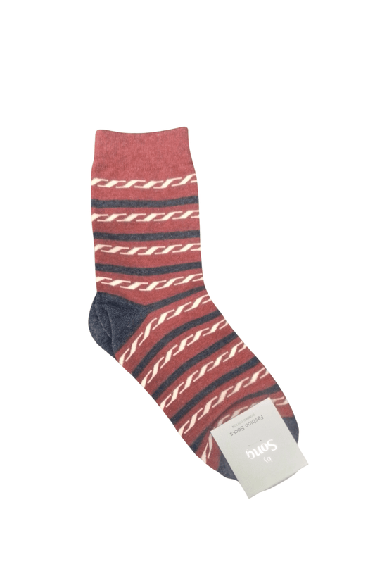 Fashion Adult Crew Socks - Red - Mu Shop