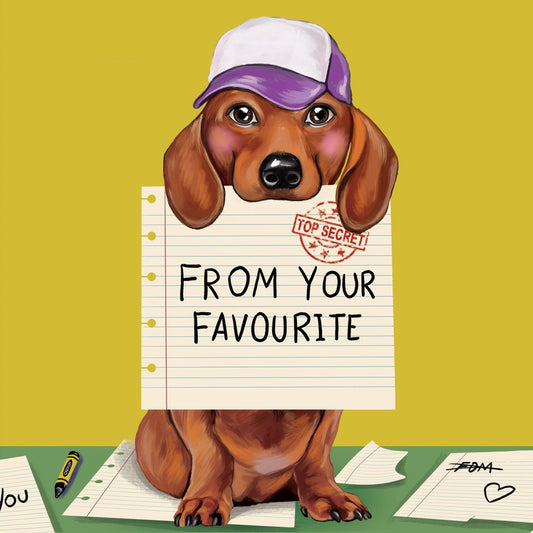 Favourite Child Dachshund Greeting Card - Mu Shop