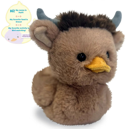 Fluff Duckee Plush 18 cm - Mu Shop