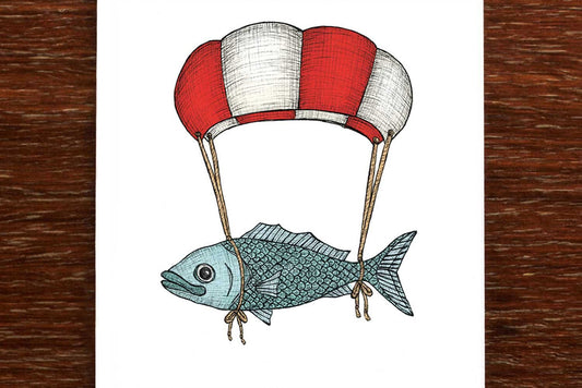 Flying Fish Greeting Card