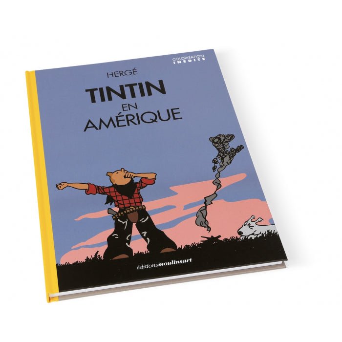 French Album #02 Tintin In America - Yarning Cover Colourised Edition (Hard Cover) - Mu Shop