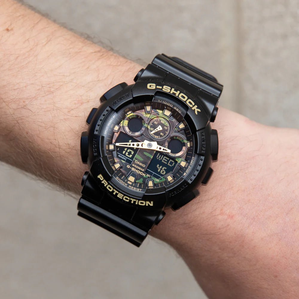 G - Shock Camouflage Black/Gold Watch - Mu Shop