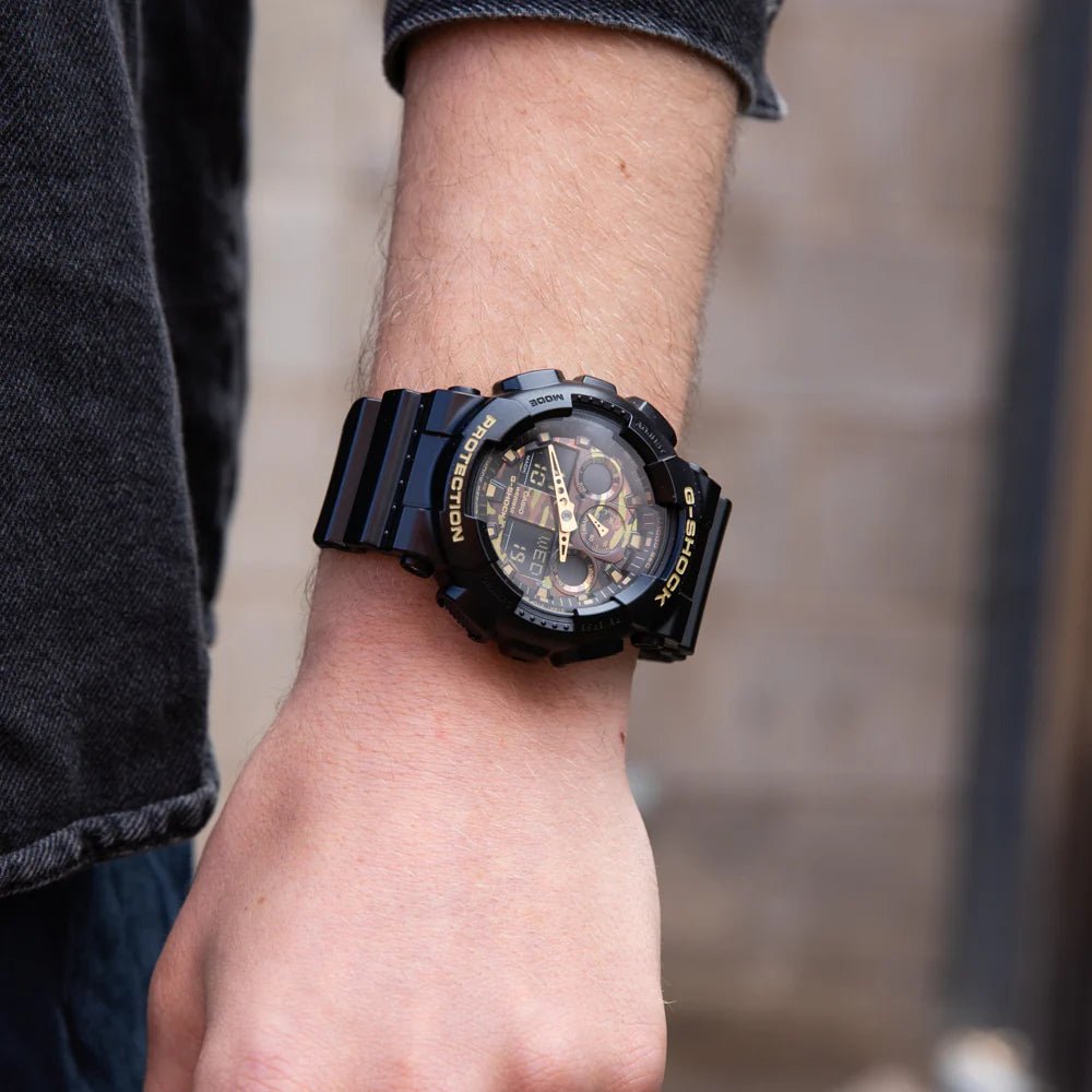 G - Shock Camouflage Black/Gold Watch - Mu Shop