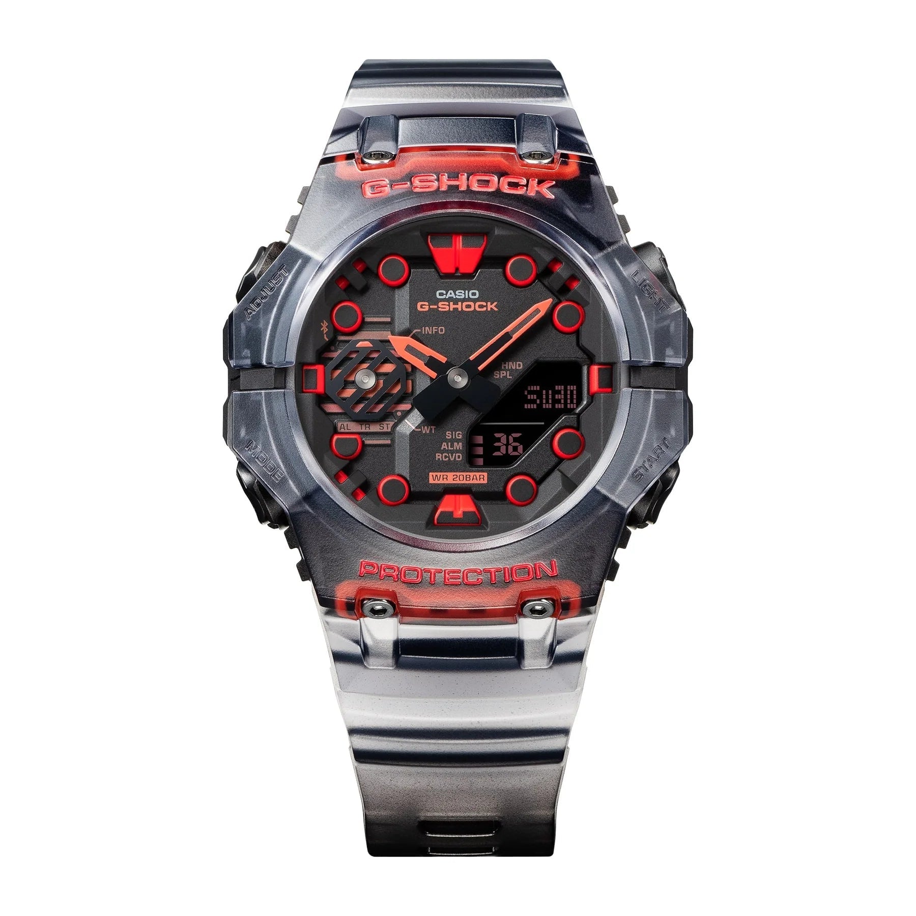G SHOCK GA - B001 DUO BLE Combi Red Black Watch - Mu Shop