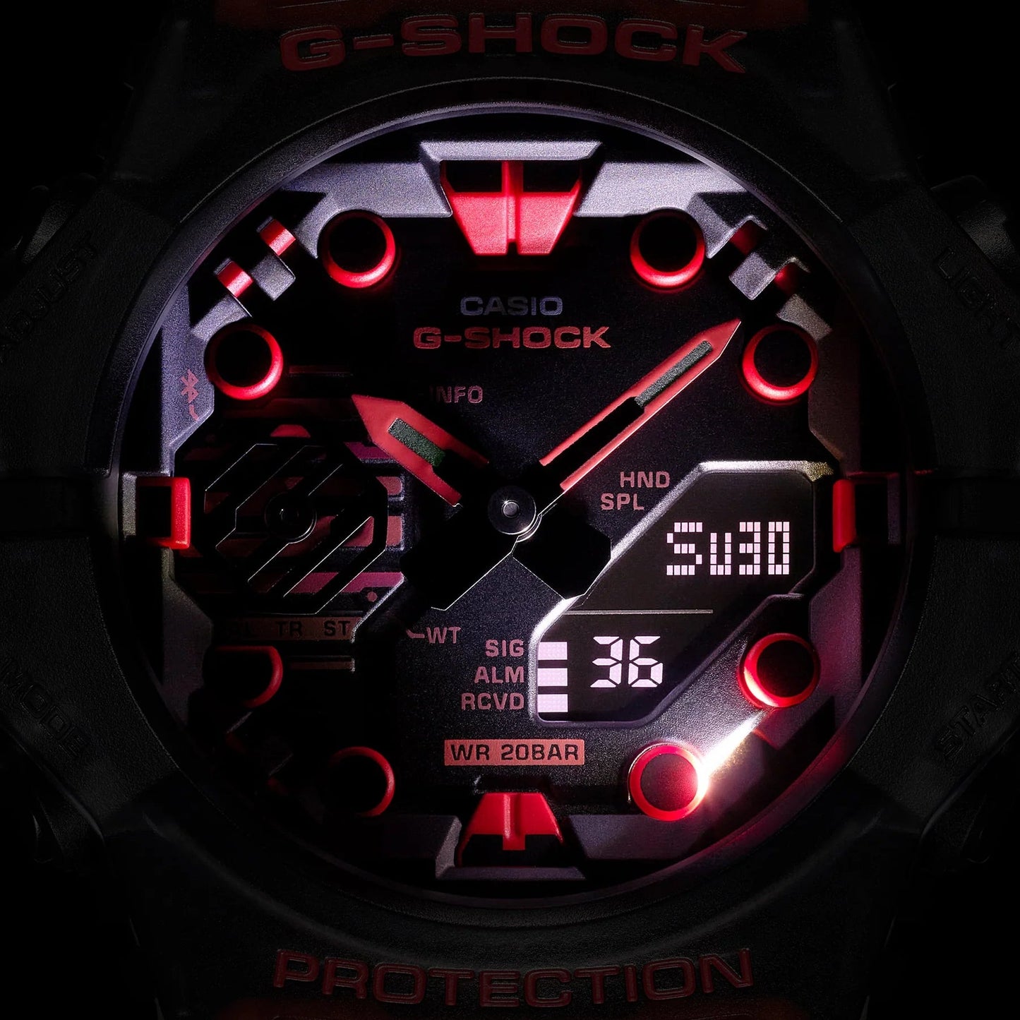 G SHOCK GA - B001 DUO BLE Combi Red Black Watch - Mu Shop