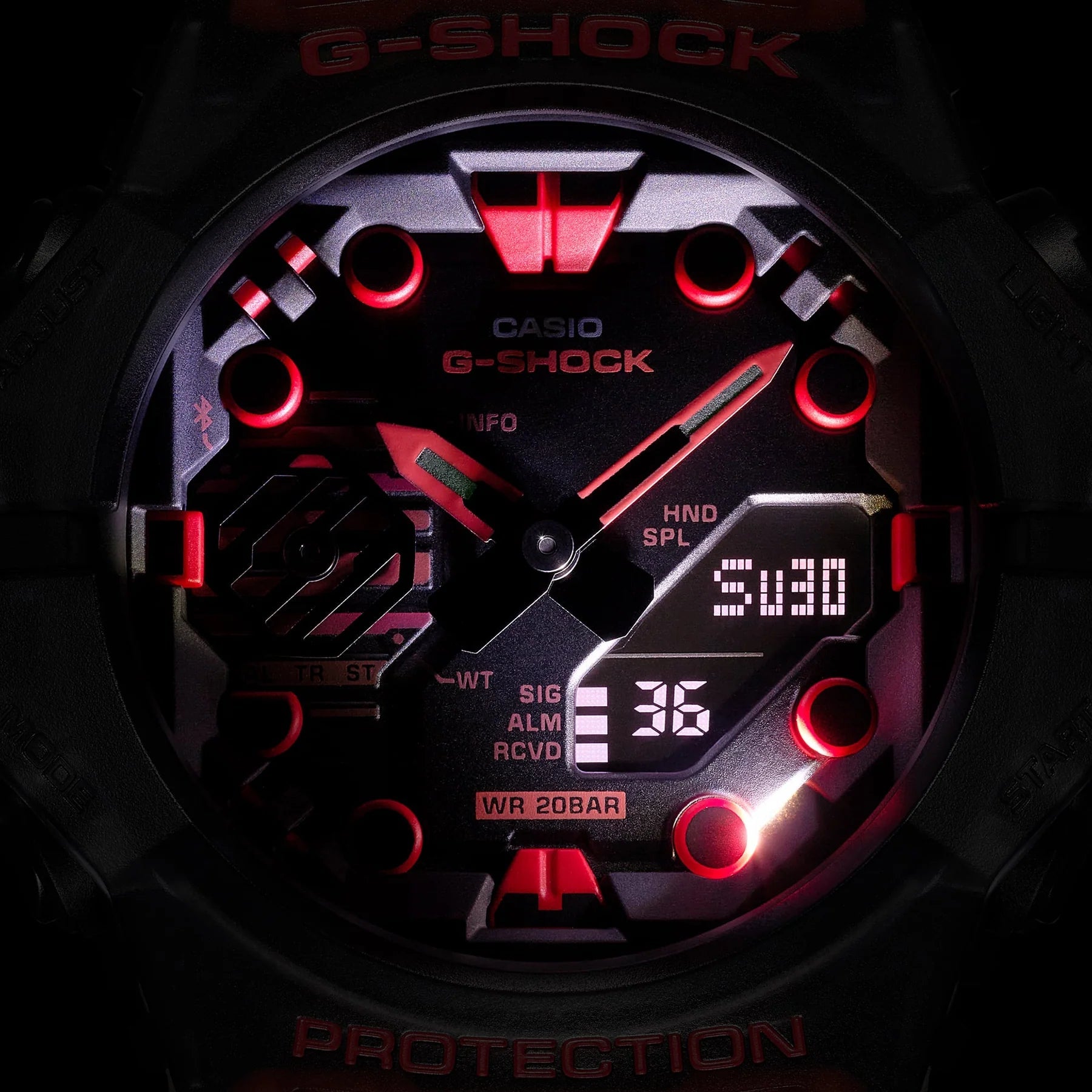 G SHOCK GA - B001 DUO BLE Combi Red Black Watch - Mu Shop
