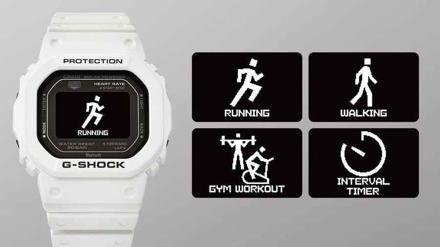 G SHOCK GSQUAD Smart Color, White Resin Band - Mu Shop