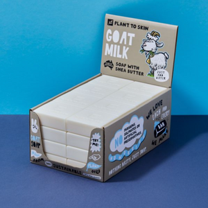 Plant to Skin Goat Milk soap retail display