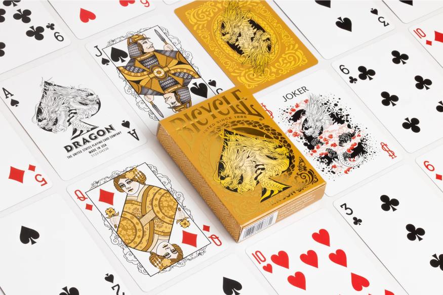 Gold Dragon Bicycle Playing Cards - Mu Shop