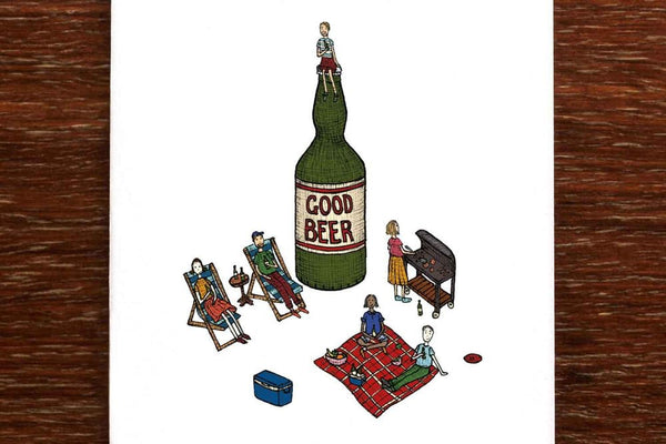 Good Beer - Greeting Card - Mu Shop